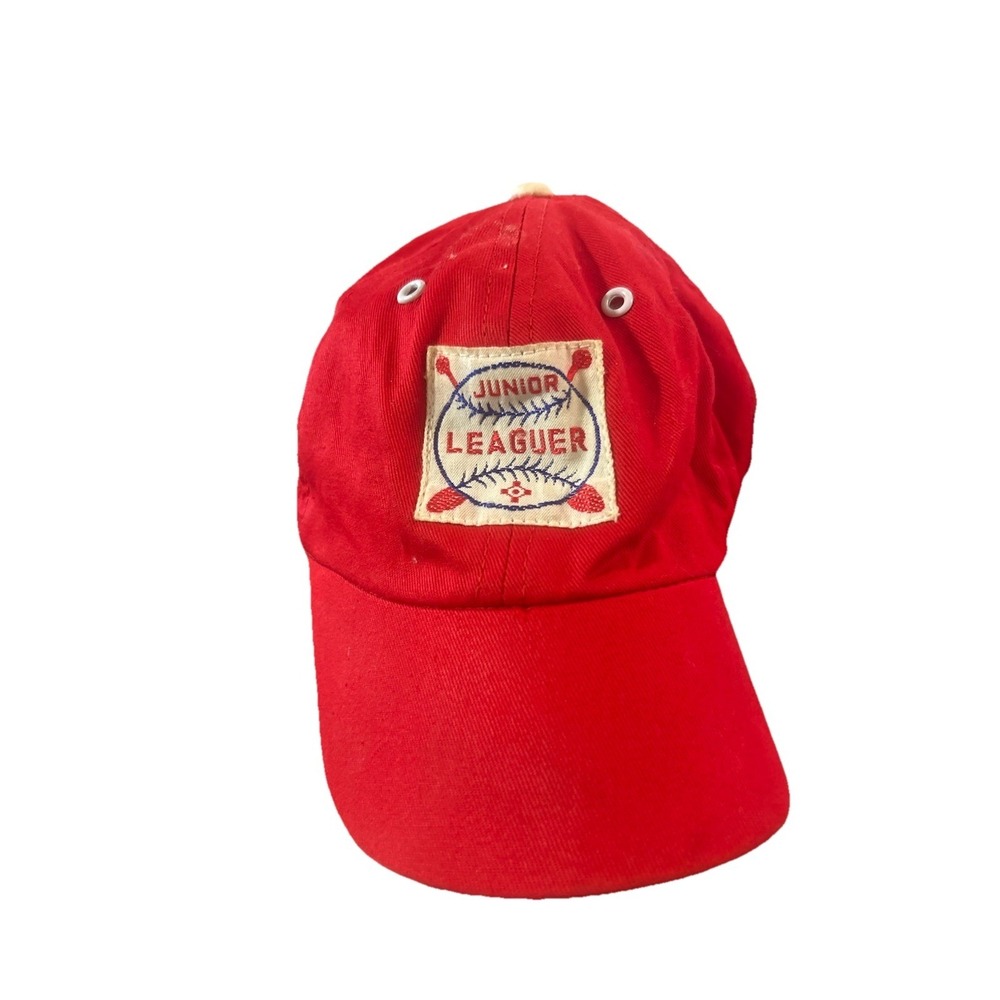 Vintage Toddler Baseball Cap Red Little Slugger Embroidery Strapback Casual Hat